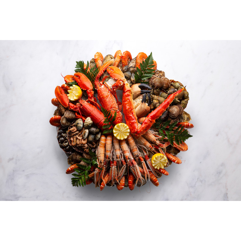 Plateau fruits de mer avec support + couteau à huitres - MaSpatule